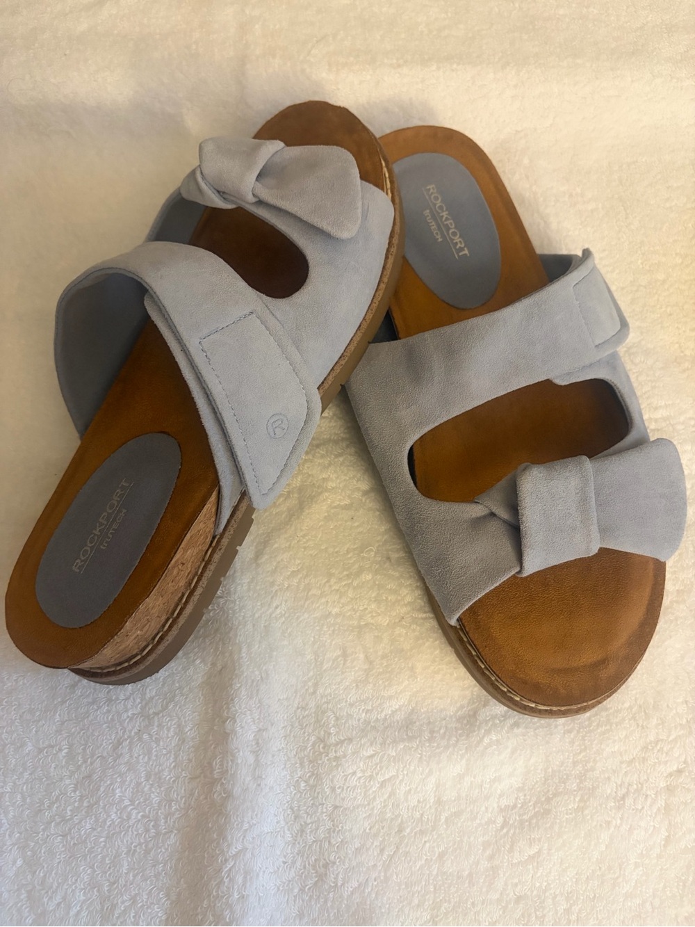 Rockport Zova Slip-On Sandals Women’s Size 8M Leather New in Box - Picture 1 of 11